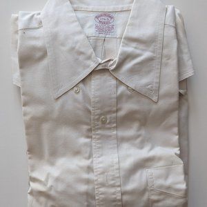 Brooks Brothers Makers Men's Long Sleeve White Dress Shirt Sz 17.5